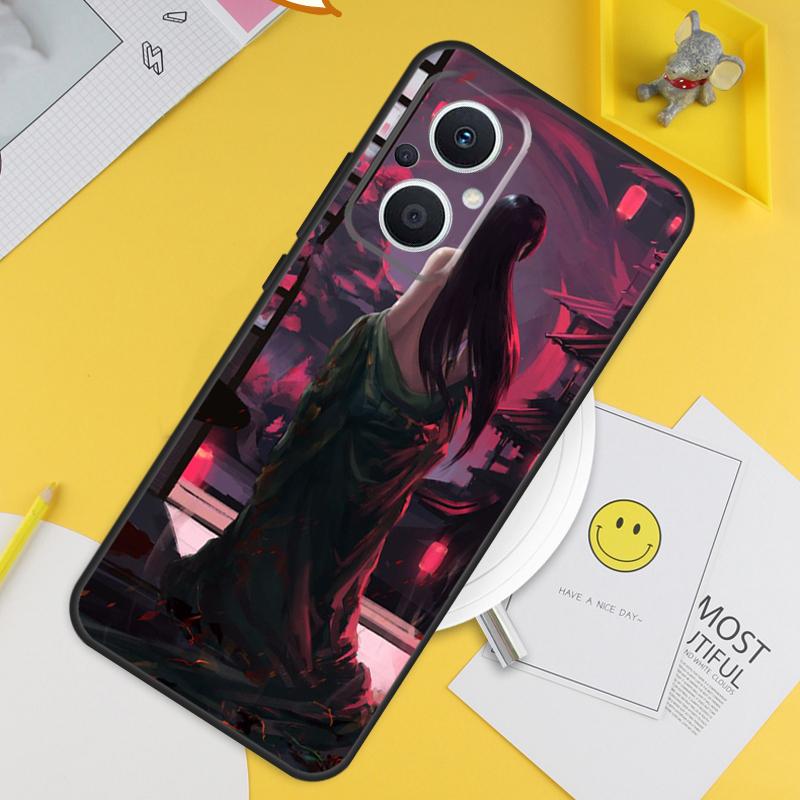 Samurai Warrior Geisha For OPPO Reno 4 5 6 7 8 Lite 10 Pro Reno 8T 4Z 5Z OPPO Find X3 Lite X2 Neo X6 X5 Pro Case