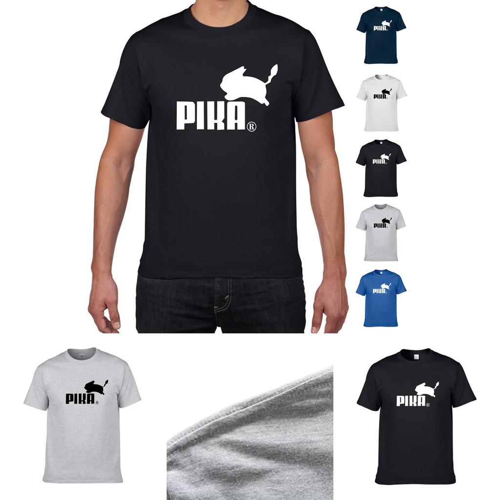 Premium Quality Pokemon Cartoon Pika Pikachu Funny Anime Logo Men Women Multi-color T-shirt