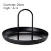 Round Storage Tray Portable Bedroom Table Decorative Cosmetics Jewelry Sundries Display Organizer