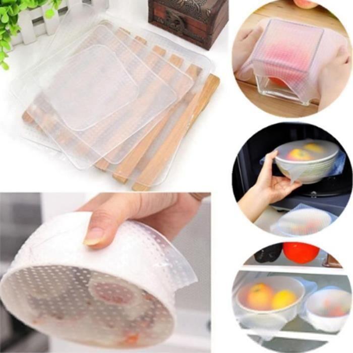1Pcs emballage alimentaire avec outil de cuisine de recouvrement scellable transparent (20 cm x 20cm)