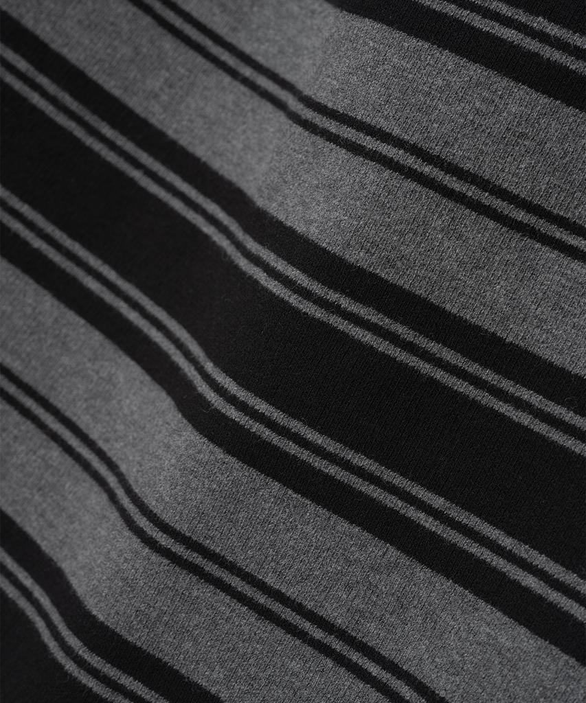 MILLO WOMEN One-Shoulder Striped T-Shirt [Charcoal Gray]