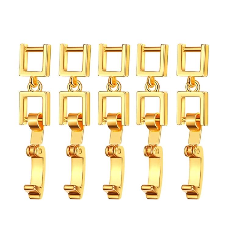 

5 Pcs Fashion Bracelet Extender Fold Over Clasp for Bracelet Necklace Making золотой