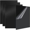 Yanuki 4-Piece Set of 2mm Black Acrylic Sheets, A3 Size, with Protective Film, Perfect for Painting, DIY Projects, and Education. Durable.
