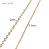 14K/18K Gold Plated O Chain For Bracelet Necklace Making Accessories 1.5mm/2mm Thin Chains DIY Jewelry Making Findings Wholesale