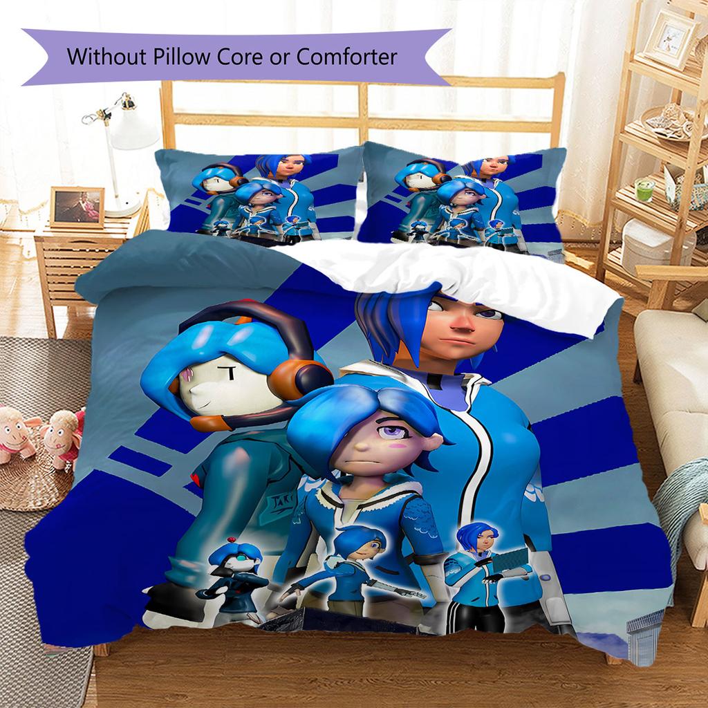 metarunner Pattern Bedding Quilt Set Quilt Cover Pillowcase Home Decoration Birthday Gift (1 * duvet cover + 2 * pillowcase, without core)