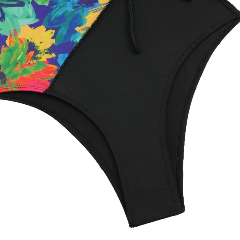 Large Size One-piece Swimsuit Women's Printed Tight Sexy