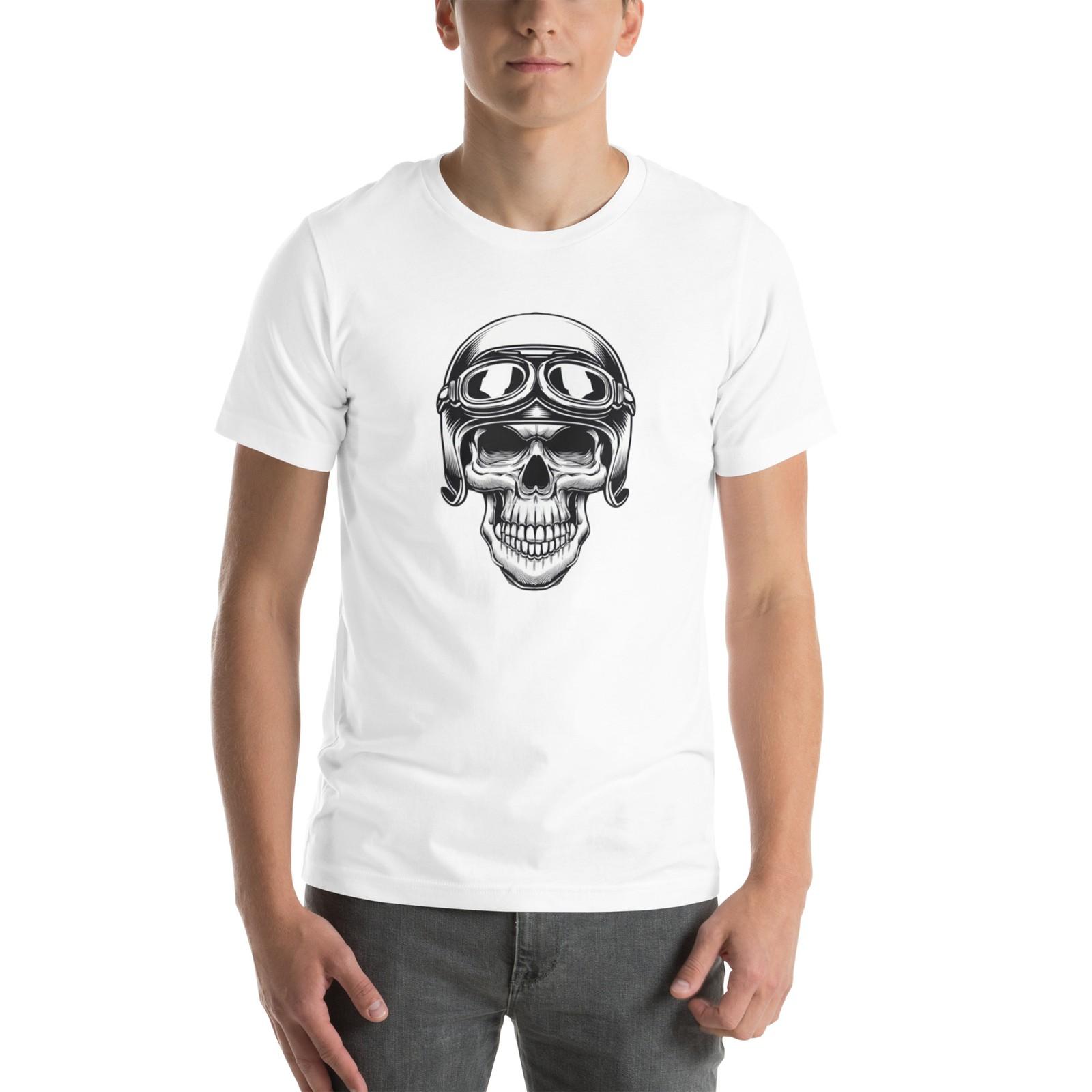 Motorcycle Rider Skull Biker Design Mens Womens Unisex T-Shirt Tee S разноцветный