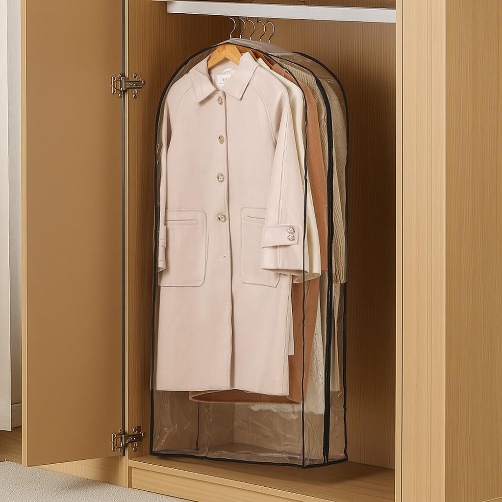 Simplified Wardrobe Clothes Cover Peva Transparent Garment Bag For Indoor Closet Organization