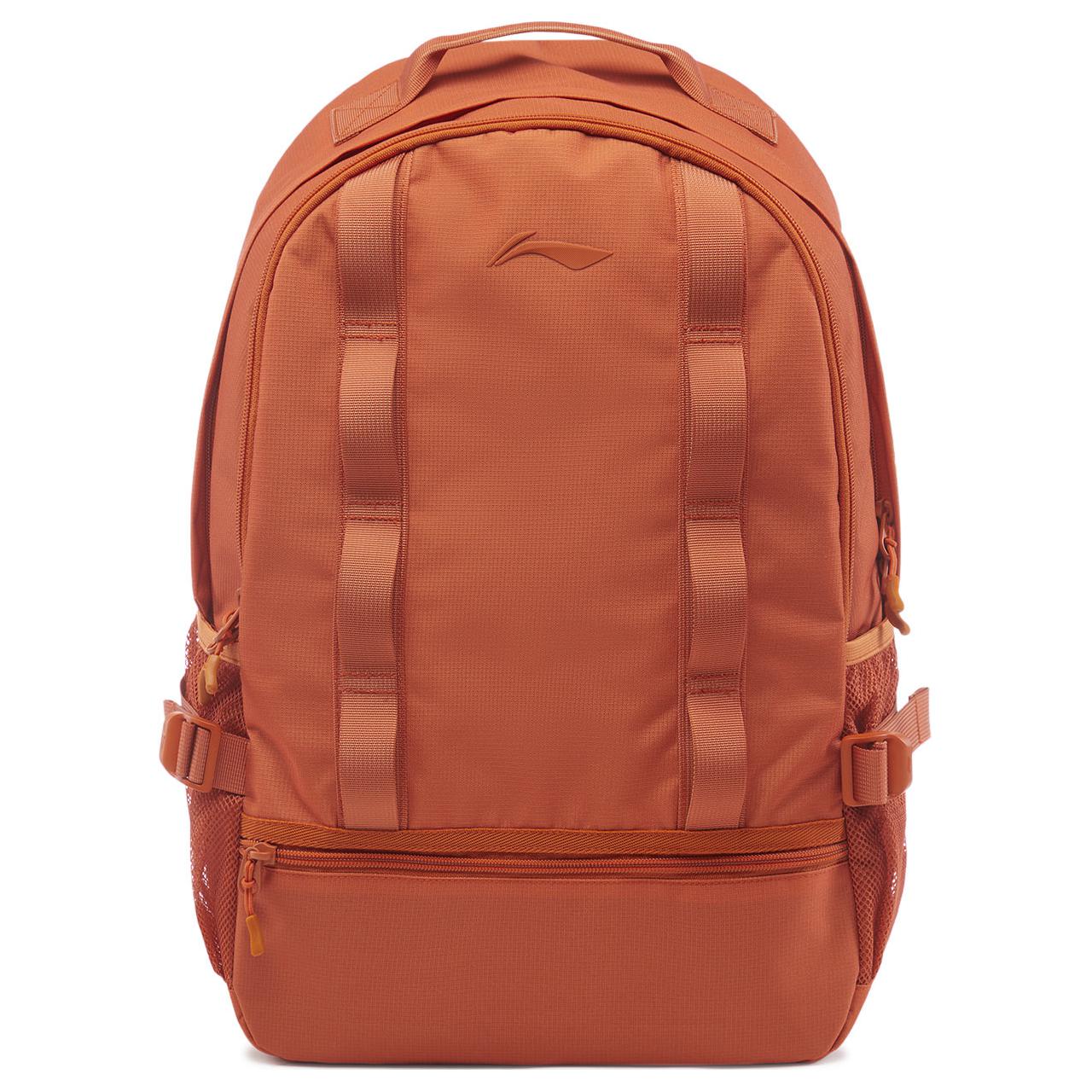 

Li Ning Fitness Series Sports Casual Solid Color Simple Zipper Backpack Unisex backpack Ochre-Orange ABSU527-4 Ochre Orange