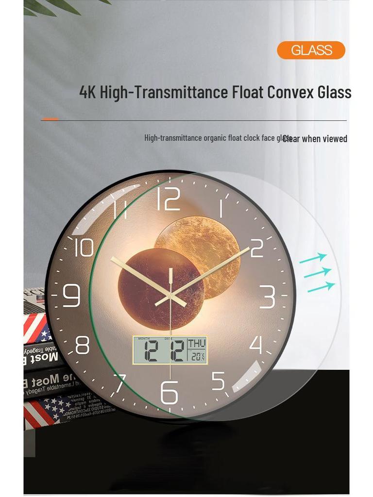 Bestselling Bluetooth Wall Clock with Automatic Time Sync, English LCD, and Perpetual Calendar - Wall-Mounted Electronic Clock