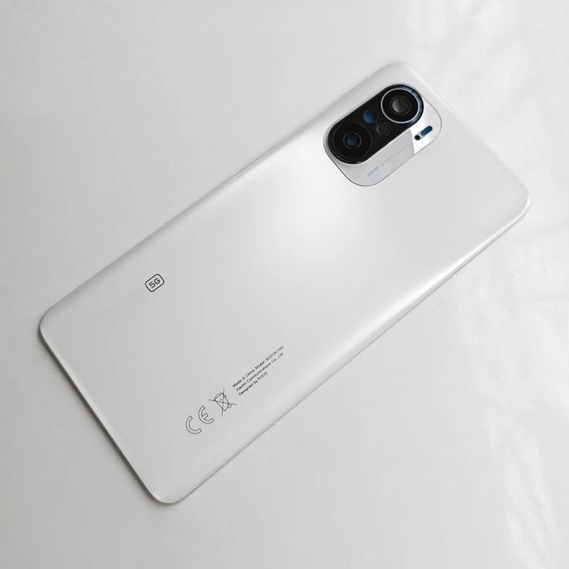 

Задняя стеклянная крышка для Xiaomi Poco F3, запасная батарея задней двери, задняя крышка корпуса Arctic White
