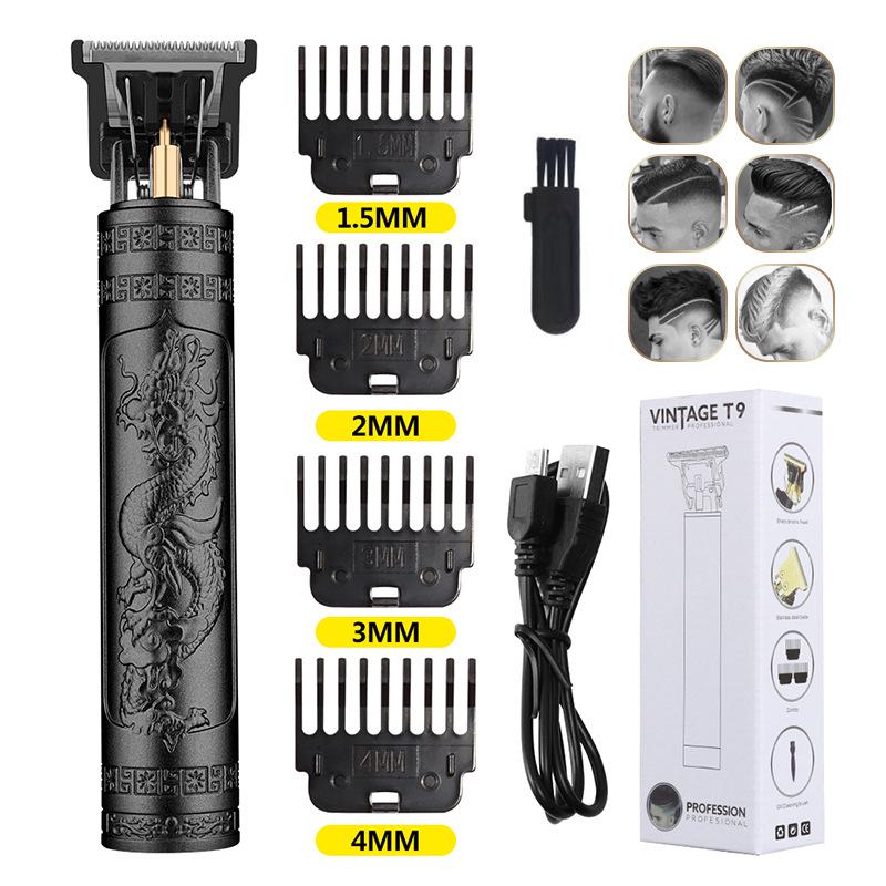 HIENA T9 Electric Dragon Hair Clipper with Plastic Blade for Bald Head and Oil Head Carving