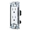 Embedded Grounding Double Outlet WTL11323MW Metal Frame Matte Ceramic White
