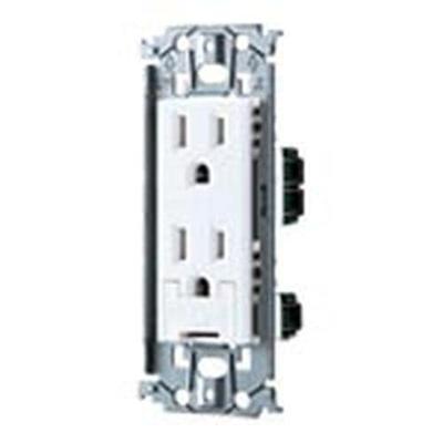 Embedded Grounding Double Outlet WTL11323MW Metal Frame Matte Ceramic White
