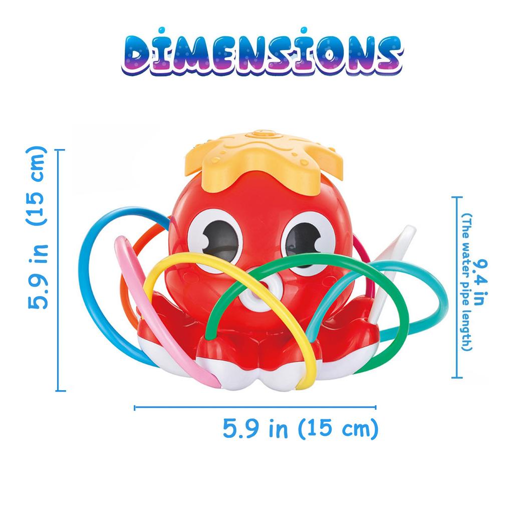 Non-Toxic Octopus Sprinkler Water Spray Outdoor Toy Backyard Garden Water Toys Summer Yard Cartoon Splash Sprinkler Baby Bath Toy For Kids