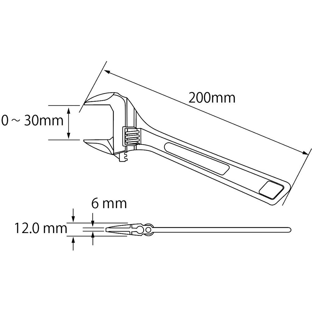 Lobtex Hybrid Adjustable Wrench UM30