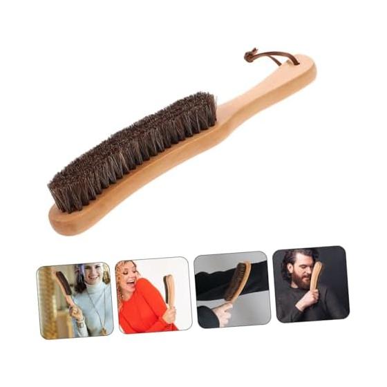 Dust Removal Horsehair Sweater Brush Felt Hat Brush Soft Bristle Multi-Purpose Cleaning Clothes Dust Removal Household Cleaning Goods Set of 2