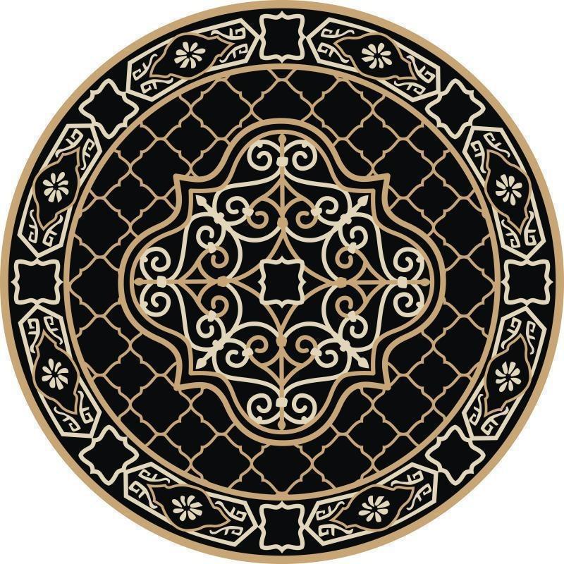 

American Ethnic Bohemian Round Carpet Living Room Bedroom Decorate Coffee Table Rug Hanging Basket Computer Swivel Chair Mat 100cm
