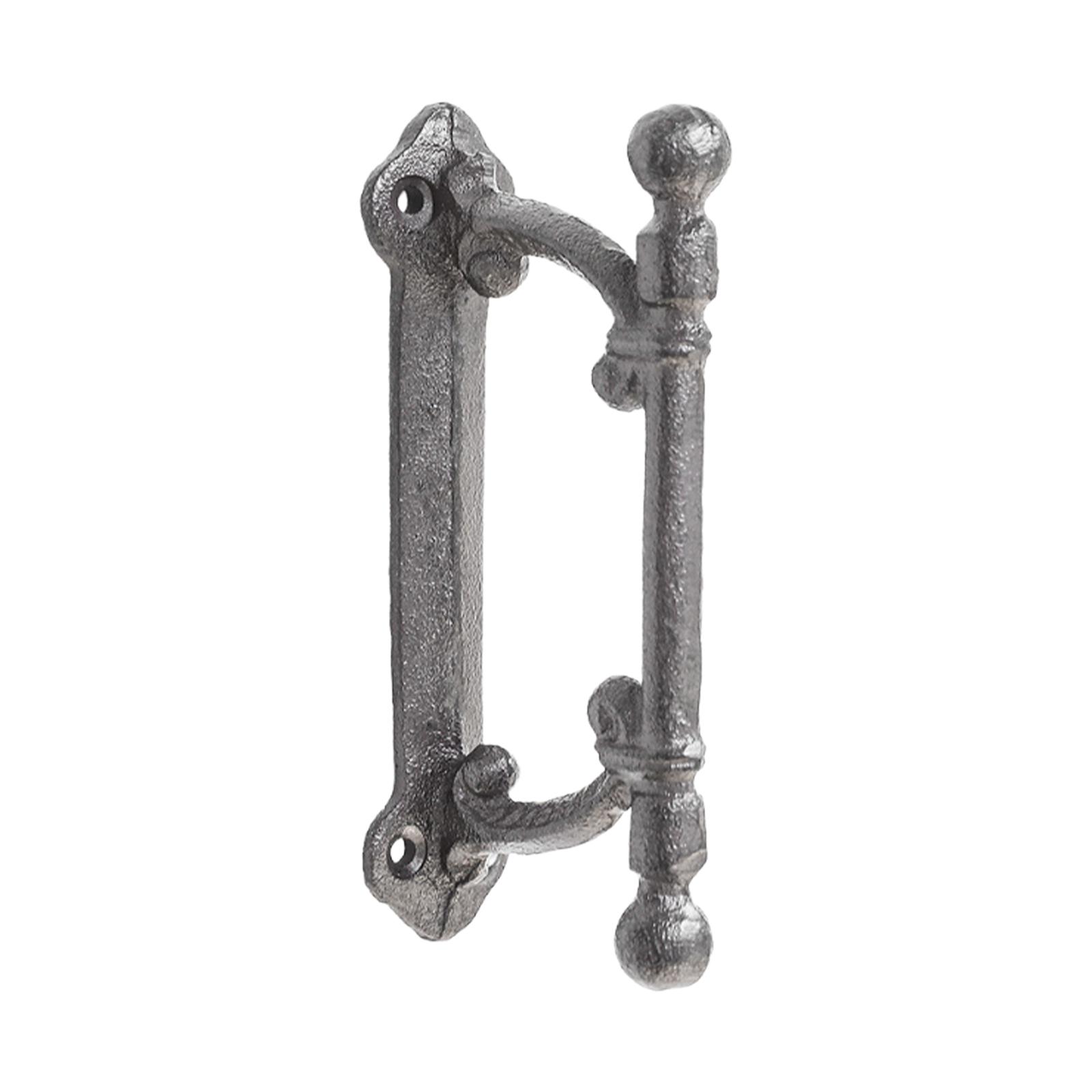 

Barn Door Handle, Heavy Duty Retro Versatile Easily Install Door Pull, Farmhouse Decor, Iron Gate Handle for Wooden, Fence серый