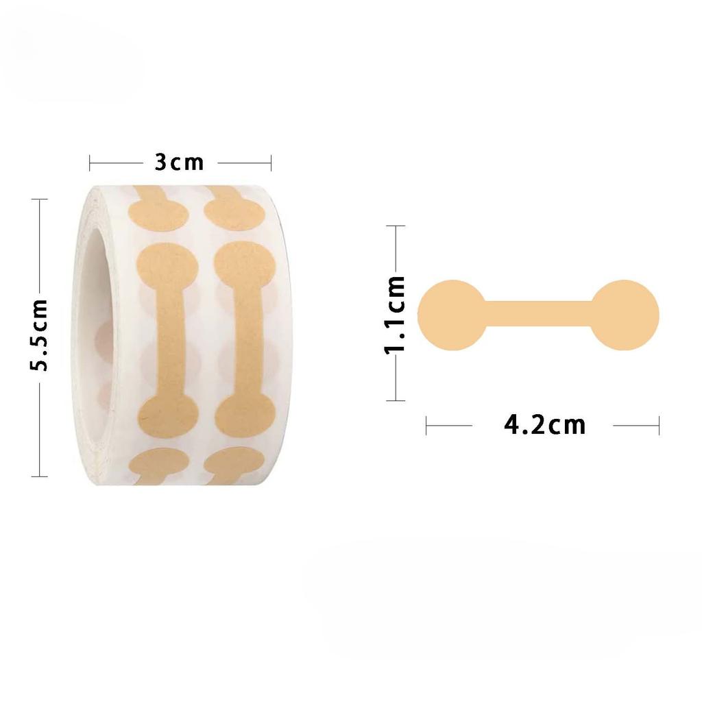 500 Stück/Rolle Kraftpapier-Preisaufkleber für Schmuck, DlY-Tags, Hanteldesigns für Ringe, Halsketten, Ohrringe und Armbänder