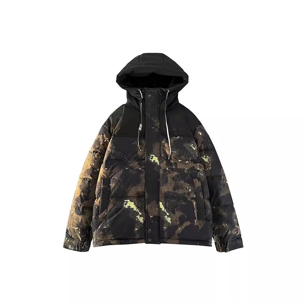 Fashionable winter clothing new men's down jacket camouflage 90 white duck
