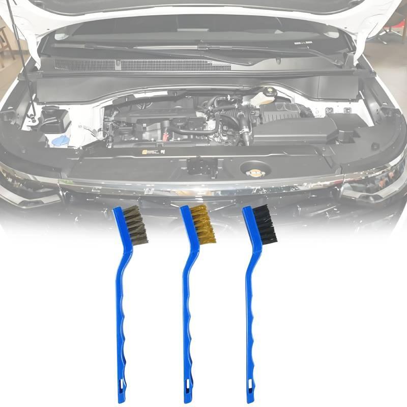Cleaning 3pcs Engine Brushes Multifunction Metal Cleaner For Car Tools Supplies