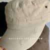 Korean Style Distressed Ripped Black Baseball Cap for Women, Oversized, Extra Deep, Wide Brim, Face-slimming, Vintage, Versatile, Duckbill Cap