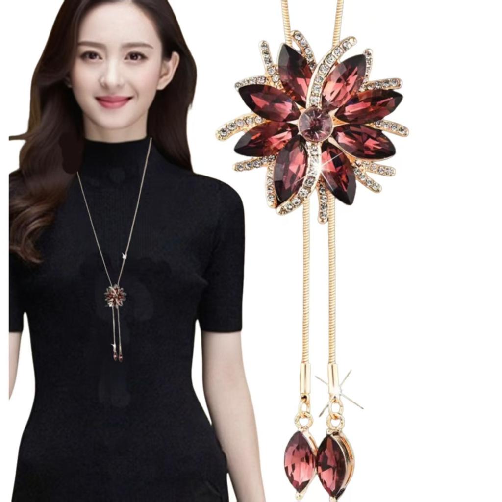 Sweater Chain Long Necklace Light Luxury High Sense Versatile Fringed Jewelry Accessories Pendant