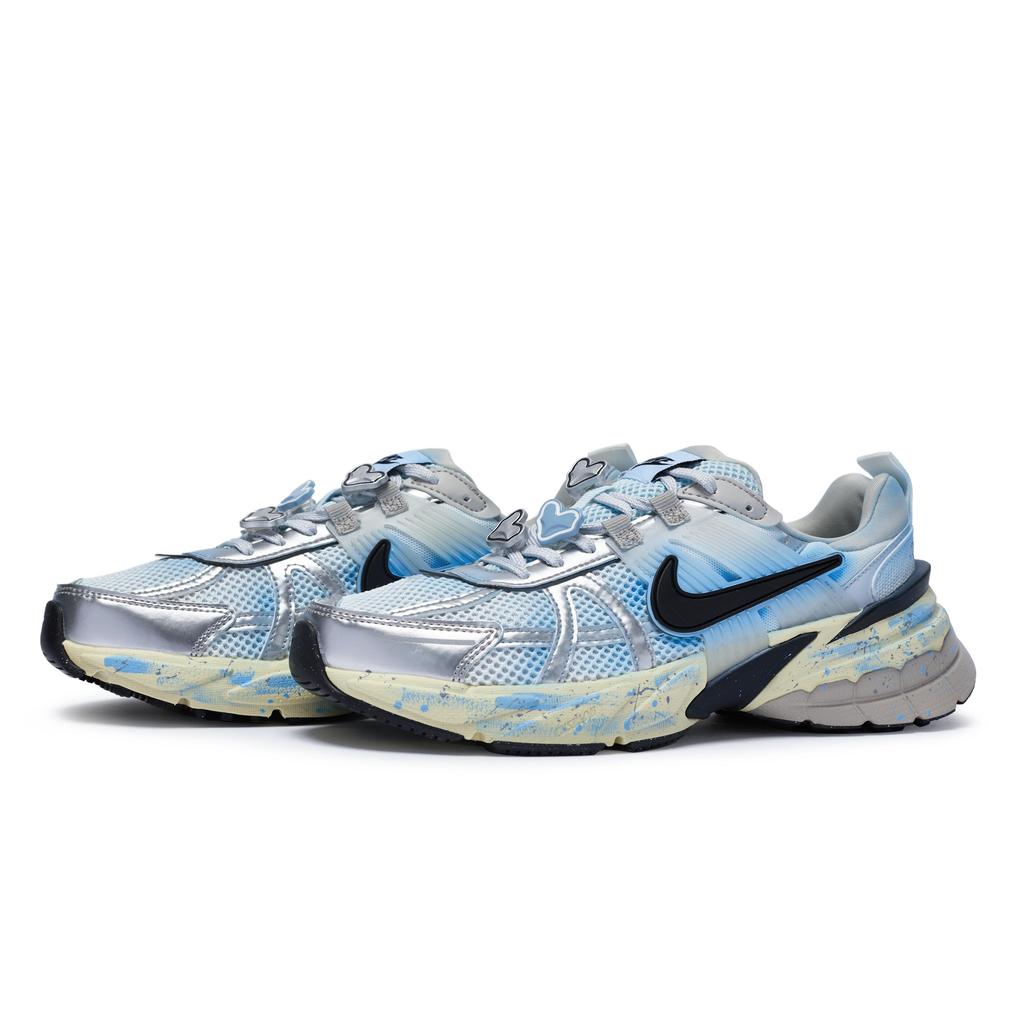 Nike V2K Run Low top Running Shoes Unisex Blue Silver FD0736-100(Team80-S-BOX)