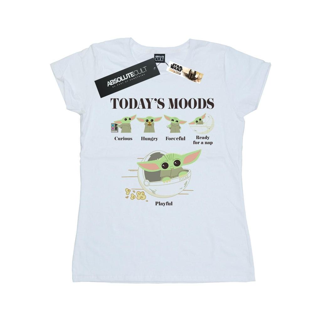 Star Wars Womens/Ladies The Mandalorian The Child Moods Cotton T-Shirt