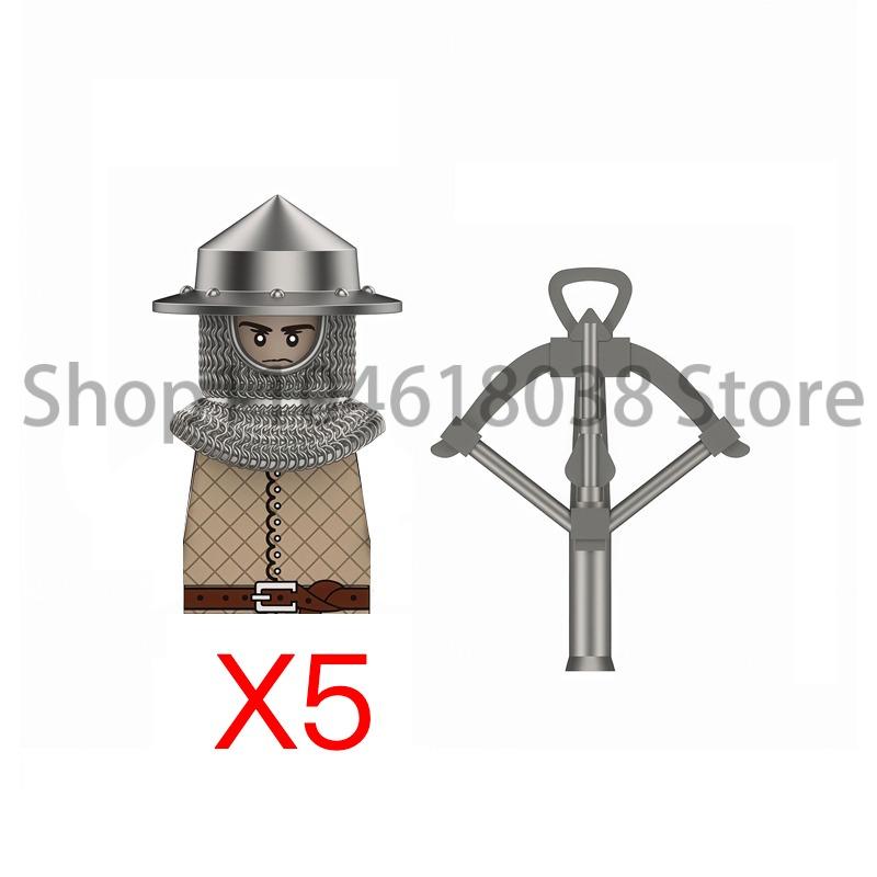 Medieval Military Figures Octopus Sea Demon Knights Building Blocks Weapons Accessories Sword Temple Spear Shield MOC MINiBricks