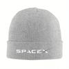 New Spacex White Logo Hat Autumn Winter Skullies Beanies Street Cap Unisex Acrylic Knitted Hat