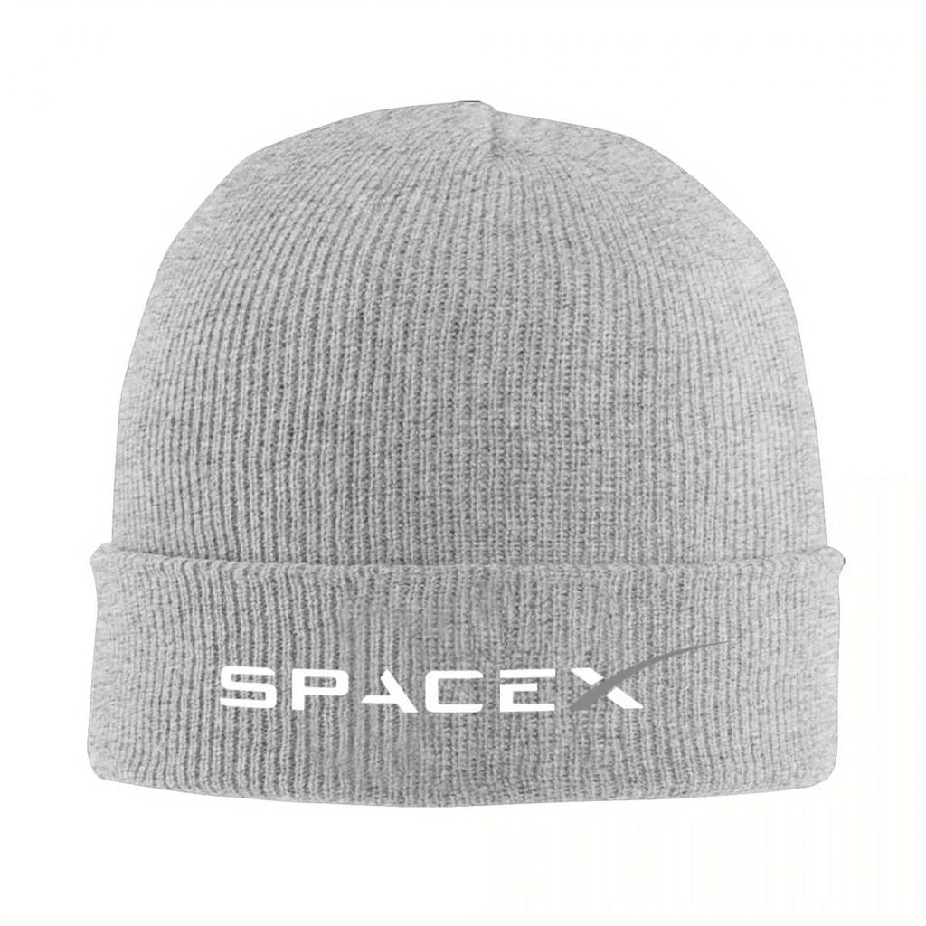 New Spacex White Logo Hat Autumn Winter Skullies Beanies Street Cap Unisex Acrylic Knitted Hat