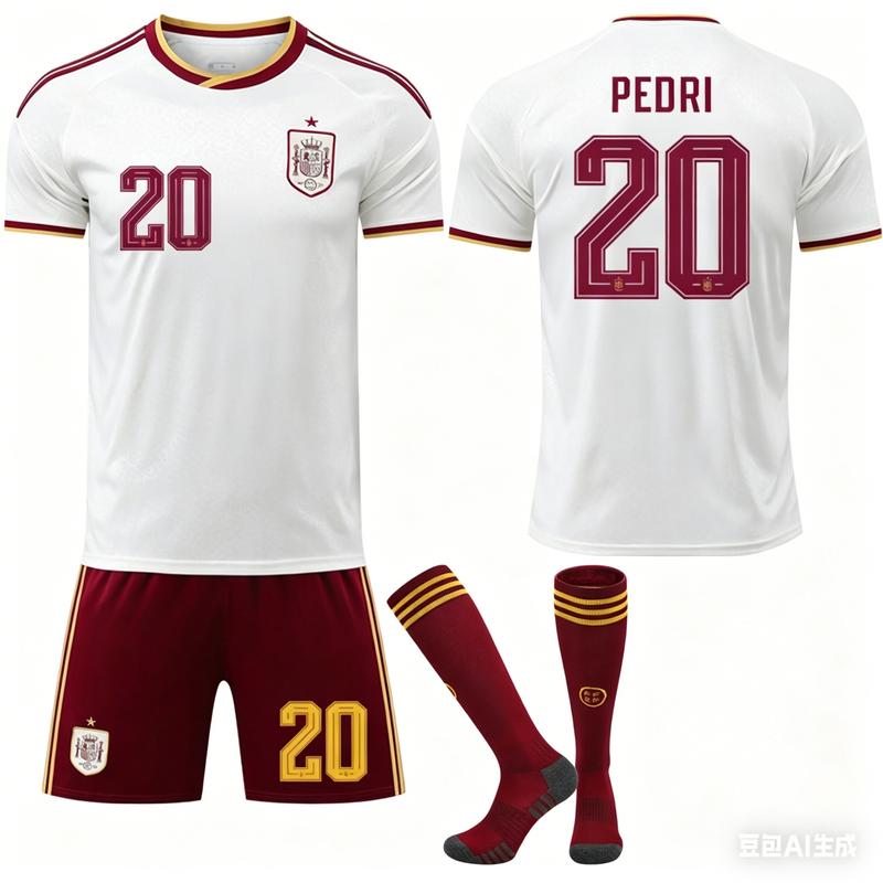 2026 World Cup Spain Aways Football Jersey for Kids and Adults PEDRI #20