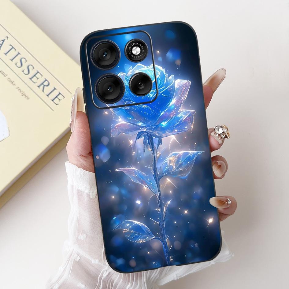 Per Motorola Moto G86 G56 2025 Custodia Moda Fiore Tramonto Cartone Animato Morbido Silicone Protettiva Copri Telefono Per MotoG56 MotoG86 Custodie
