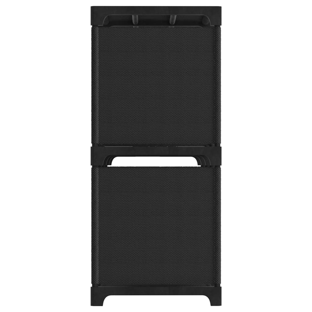 Cube Shelf with 5 Compartments Black 103 x 30 x 72.5 cm Fabric