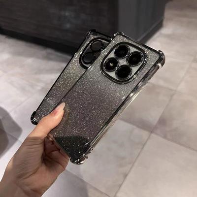 Dla Redmi 15C 15 14C 13C 13 12C 12 11A 10X 10C 5G 4G Etui na telefon Podwójnego użytku Platerowany Gradient Błyszczący Brokat Luksusowa Tylna Pokrywa