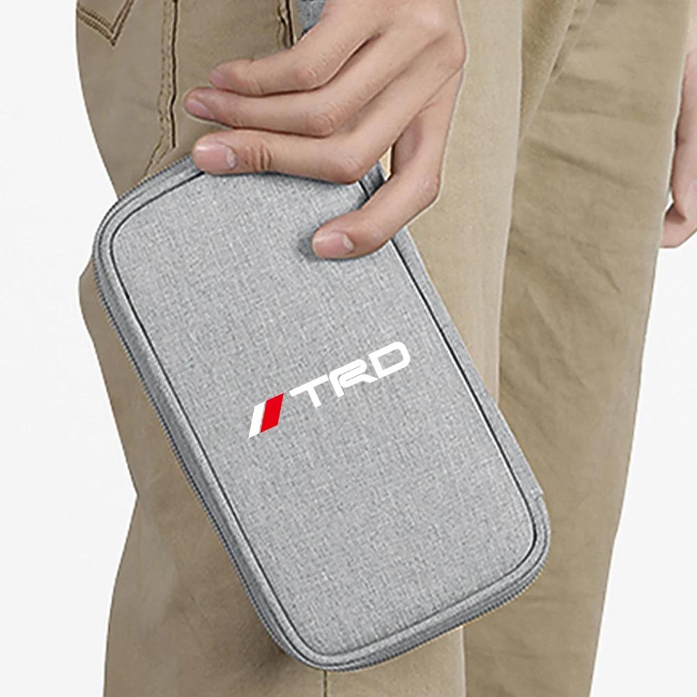 Auto Schlüssel Handy Datenleitung Aufbewahrungstasche Multifunktion Auto Styling für Toyota Corolla Camry RAV4 Yaris C-HR Avensis Auris Hilux TRD