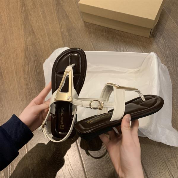 

Fashion Flat Sandal Shoe Flip Flops Platform 2025 Summer Women s Heels Without Beach Corrective New Fashion Girls Gladiator Scandals 35