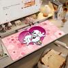 Tapis de souris Diddl Mignon Dessin animé Antidérapant Caoutchouc Gamer Équilibre Tapis d'ordinateur Décoration Tapis de bureau Ordinateur portable Bureau Grand