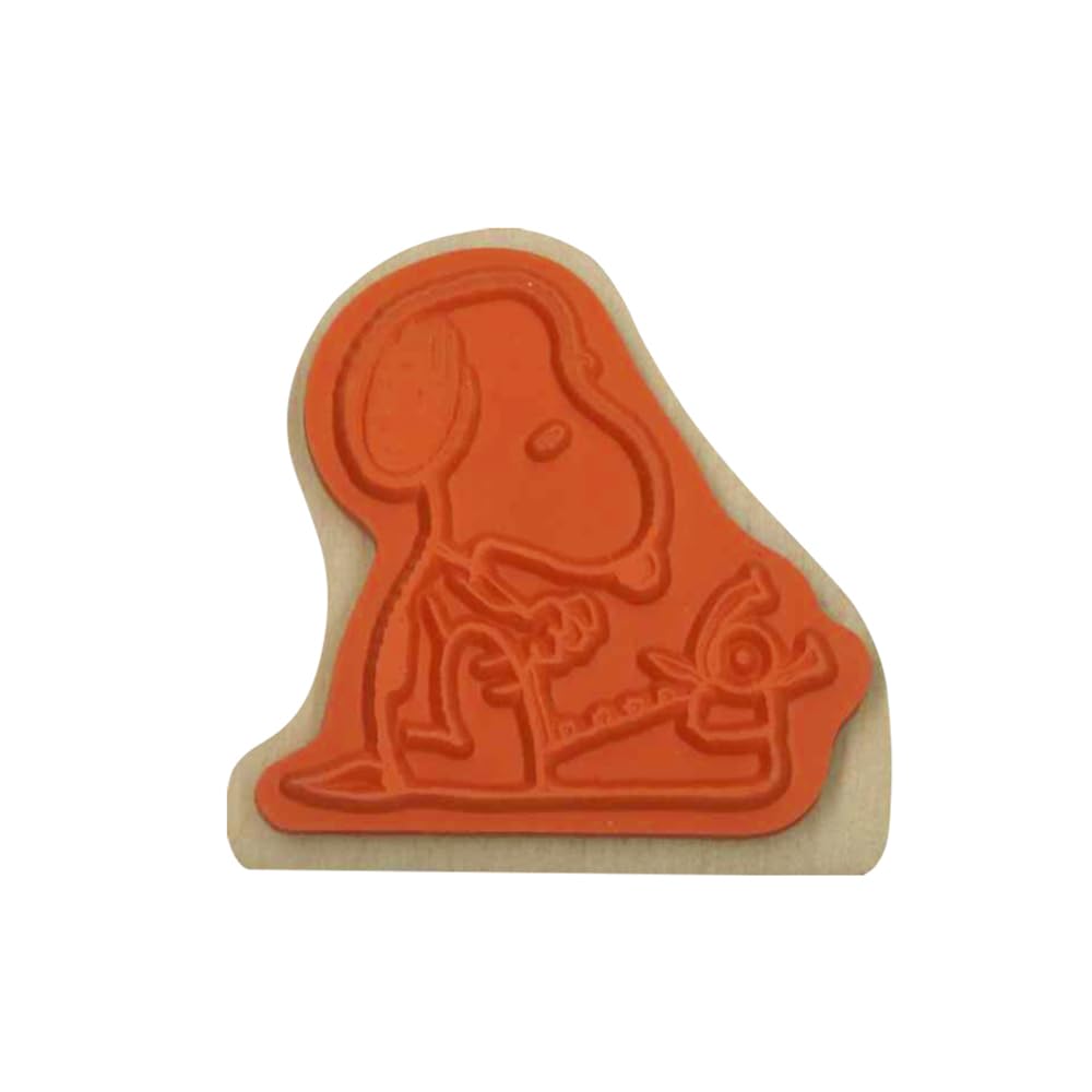 Face Stamp Snoopy Wood Piece Snoopy Typewriter Children's 2283-001