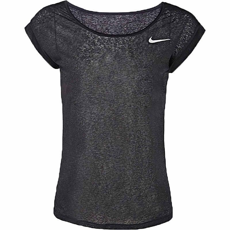 

Nike Moisture Wicking Round Neck Sports Casual Short Sleeve T-Shirt Women T-Shirts 719871-010 XS