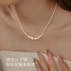 Gradient Size Pearl Necklace for Women, Light Luxury Niche Collarbone Chain, Sweater Chain Accessory