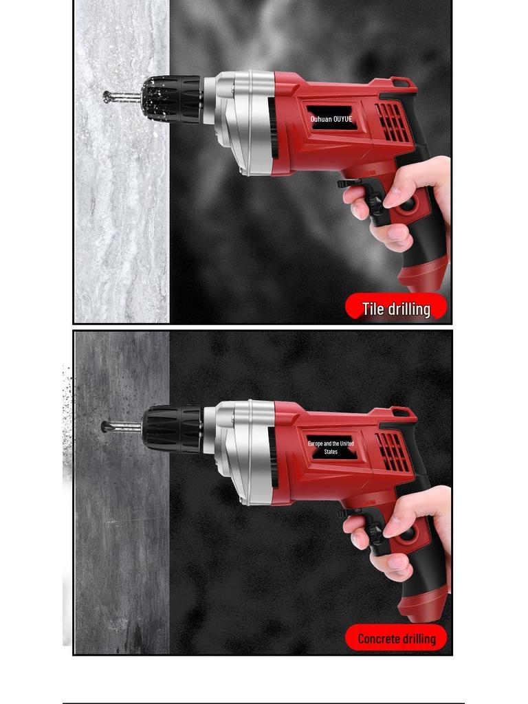 Industrial-Grade Multifunctional Electric Drill with Speed Control and Reverse Function