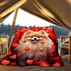 1pc Pomeranian Love Hearts Outdoor Flannel Blanket , Machine Washable Perfect Gift for Birthday , Holiday Travel Accessory , Durable Material