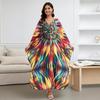 Beach Kaftans for Women Printed Maxi Dresses Cover Ups for Swimwear Summer Vacation Bathing Suits Factory Supply