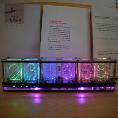 Diy Kit Analog Nixie Tube Glow Clock Music Led Rgb Luminous Digital Display Gift