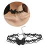 3 Pcs Black Lace Butterfly Choker Necklace Punk Clavicle Chain Necklace Adjustable Collar Chain Statement Jewelry