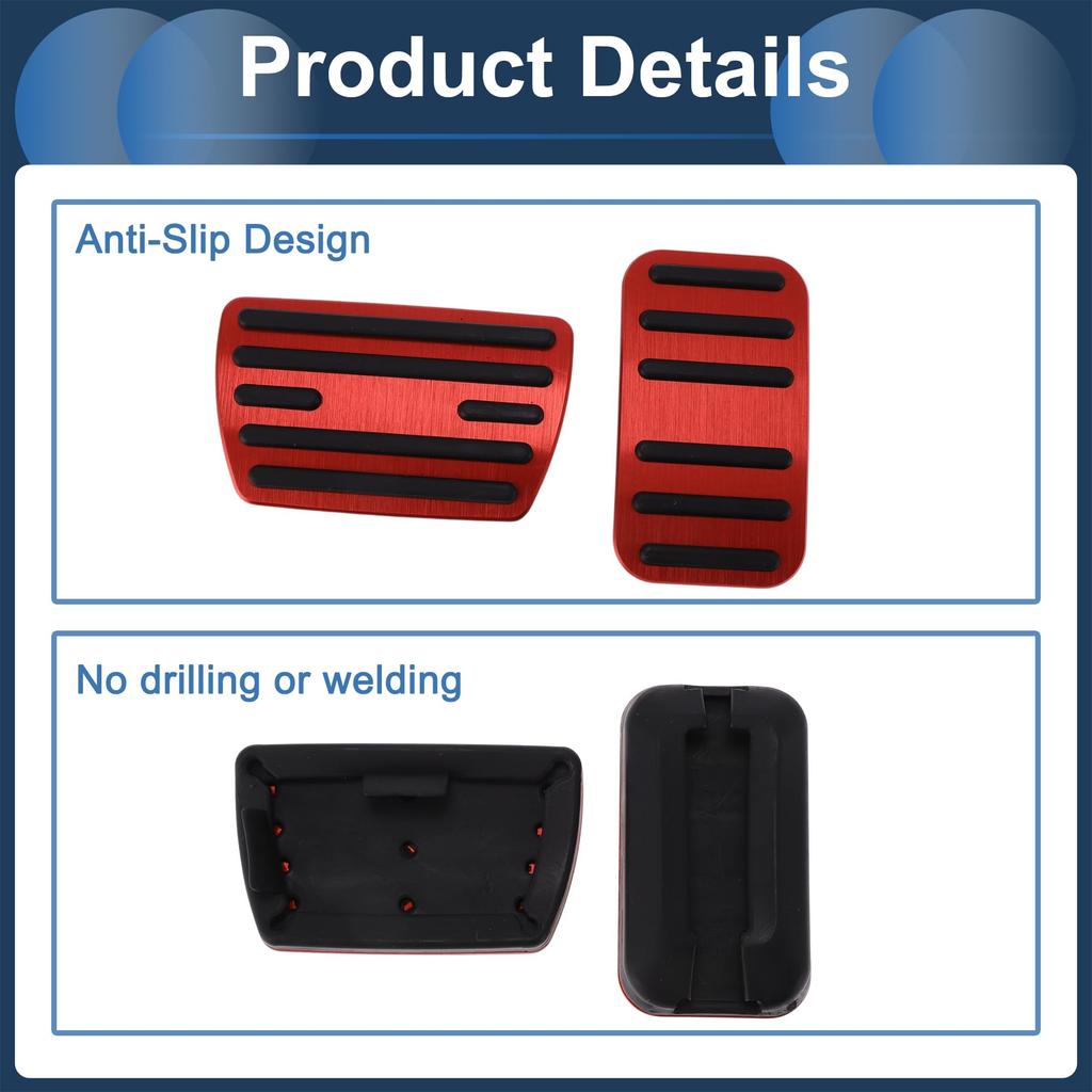 FUELHOOD 2ks Kryt pedálu osy nohy z hliníkové slitiny červený pro Honda Step Wagon Step Wagon Spudder série RP