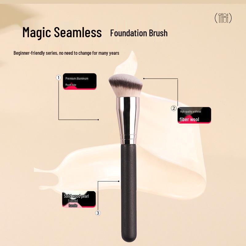 Angled Concealer & Contour Brush Set with Soft Bristles for Foundation and Blush